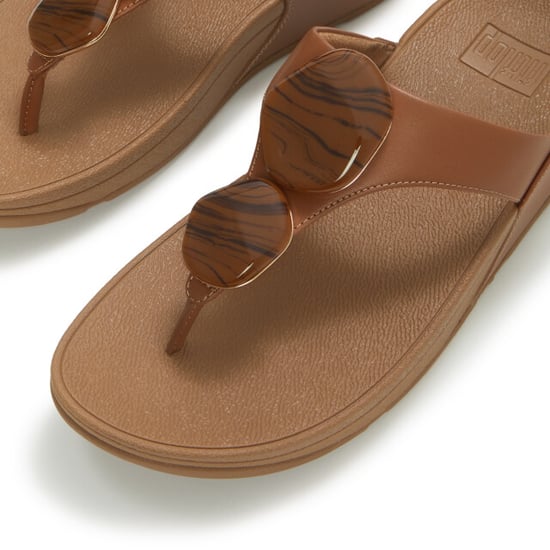 FitFlop Lulu marbled-stone toe-post sandals - Image 6