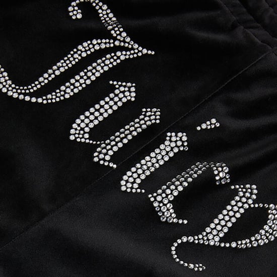 Juicy Couture Tina velour track pant with diamante branding - Image 2