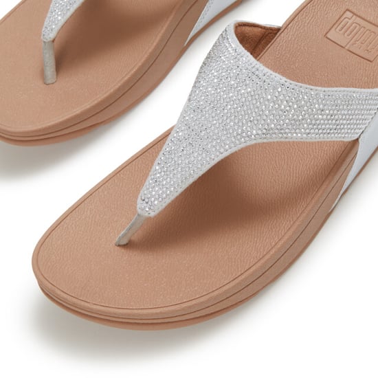 FitFlop Lulu dames teenslipper zilver met glitters en sierstenen - Image 3