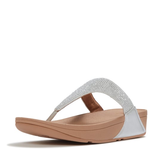 FitFlop Lulu dames teenslipper zilver met glitters en sierstenen - Image 4