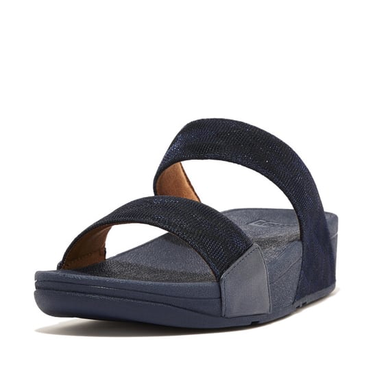 FitFlop Lulu dames slide donker geo glitz met glitters en patroon - Image 4