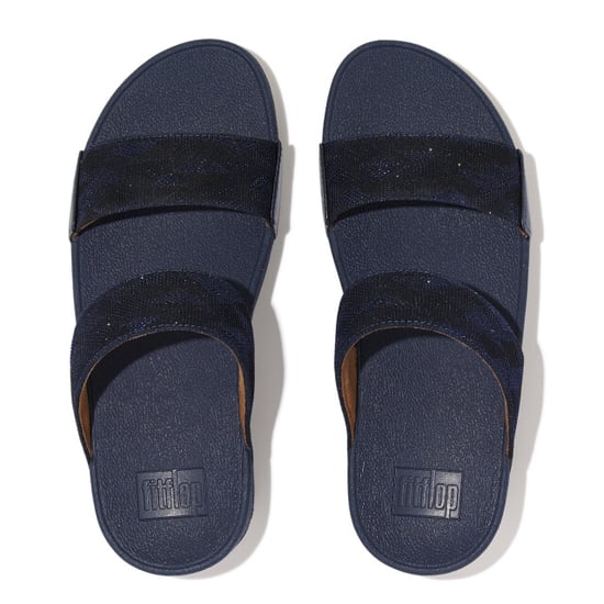 FitFlop Lulu dames slide donker geo glitz met glitters en patroon - Image 6