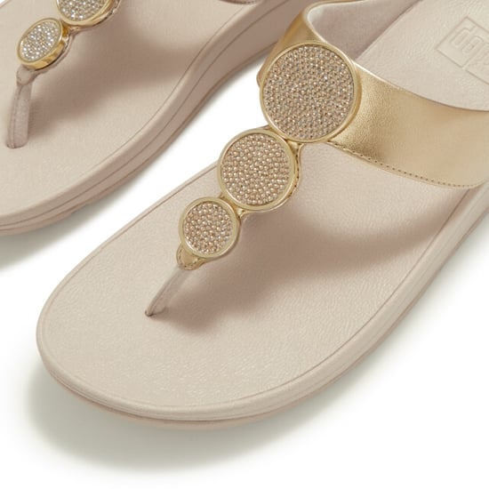 FitFlop Halo bead-circle metallic toe-post sandals - Image 3