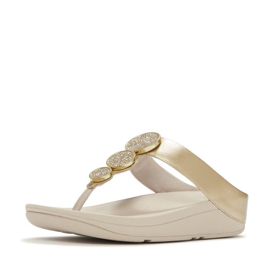 FitFlop Halo bead-circle metallic toe-post sandals - Image 4
