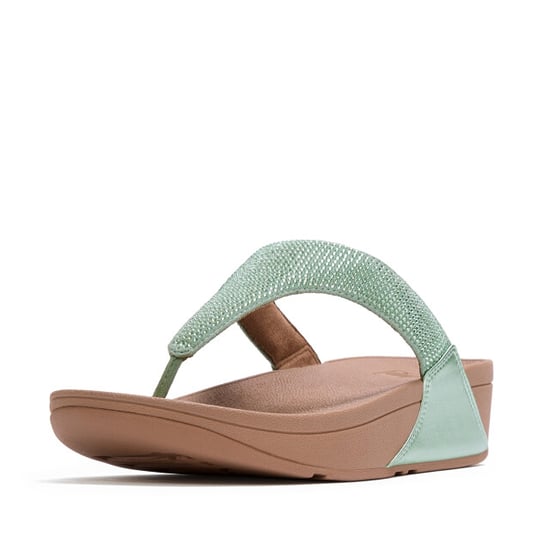 FitFlop Lulu dames teenslipper mint met glitters en sierstenen - Image 1