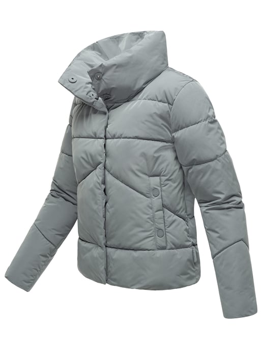 Marikoo korte gewatteerde winterjas met drukknoopsluiting – Jalliaa - Image 3