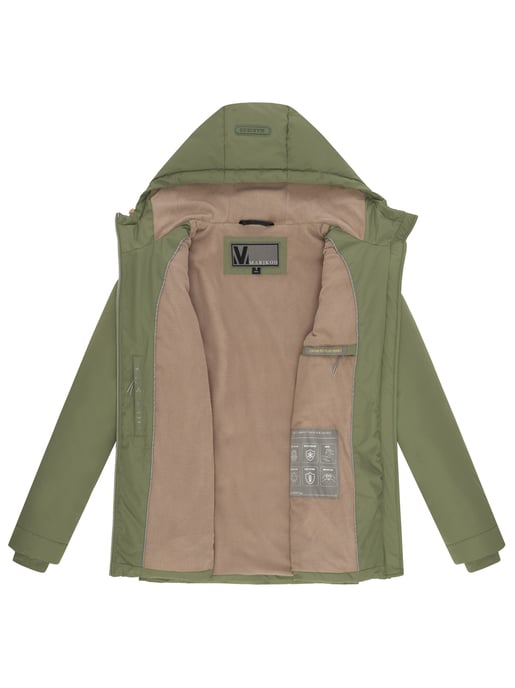 Marikoo vadderad jacka med fleecefoder & huva – modell Alemee - Image 4