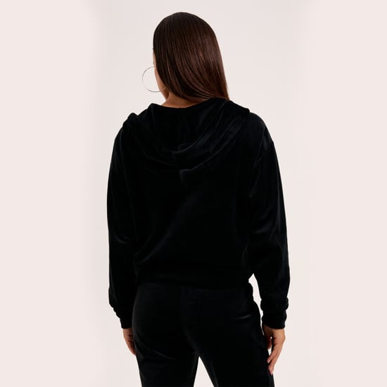 Juicy Couture Iccle diamante oversized cropped hoodie - Image 2