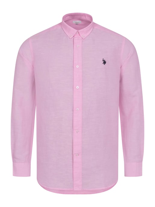 U.S. Polo Assn. men’s linen shirt in linen cotton blend - Image 1