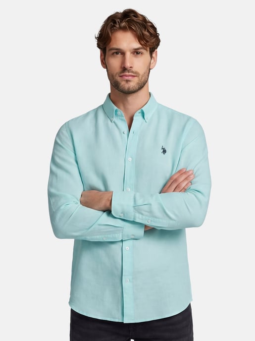 U.S. Polo Assn. heren linnen overhemd van linnen-katoenmix - Image 6