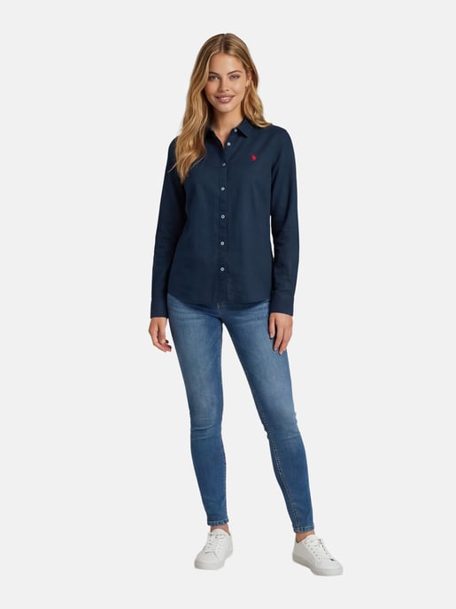 U.S. Polo Assn. dames linnen blouse van linnen-katoenmix - Image 4