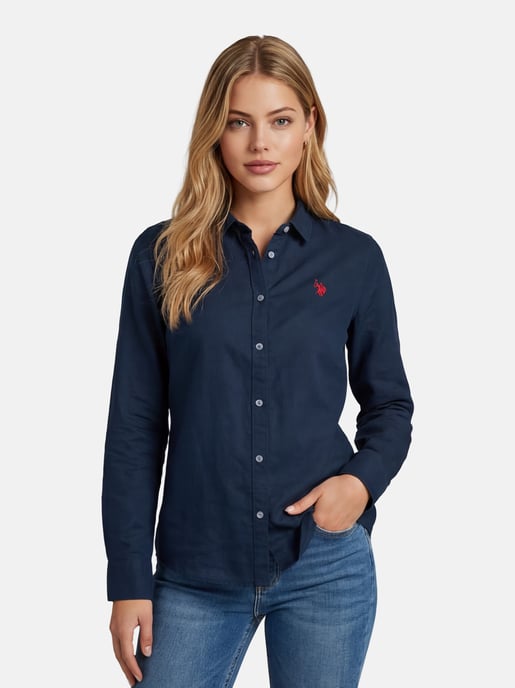 U.S. Polo Assn. dames linnen blouse van linnen-katoenmix - Image 5