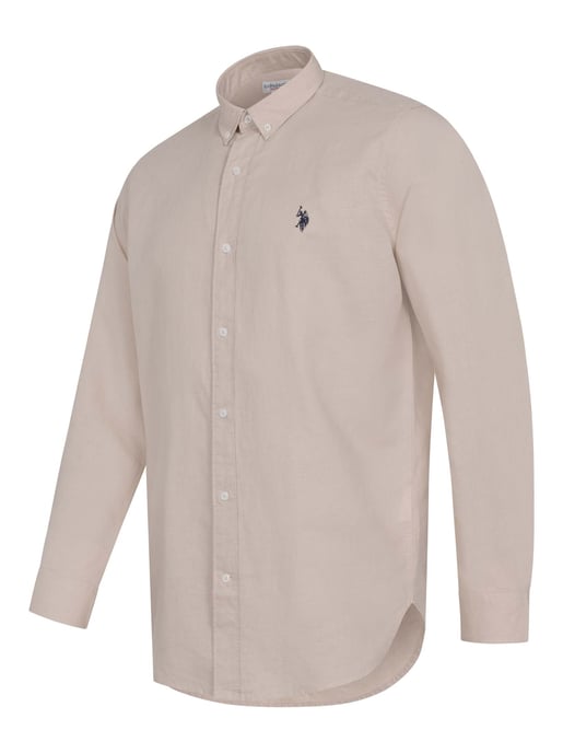 U.S. Polo Assn. heren linnen overhemd van linnen-katoenmix - Image 2