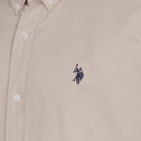 U.S. Polo Assn. heren linnen overhemd van linnen-katoenmix - Image 4