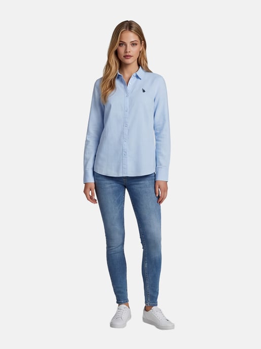 U.S. Polo Assn. dames linnen blouse van linnen-katoenmix - Image 4