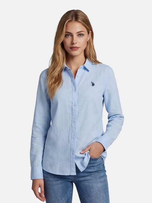 U.S. Polo Assn. dames linnen blouse van linnen-katoenmix - Image 5