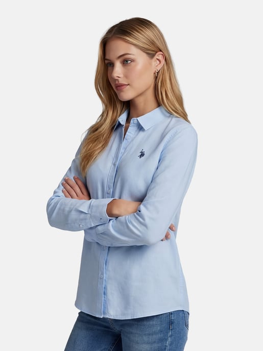 U.S. Polo Assn. dames linnen blouse van linnen-katoenmix - Image 6