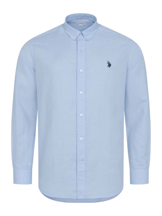 U.S. Polo Assn. men’s linen shirt in linen cotton blend - Image 1