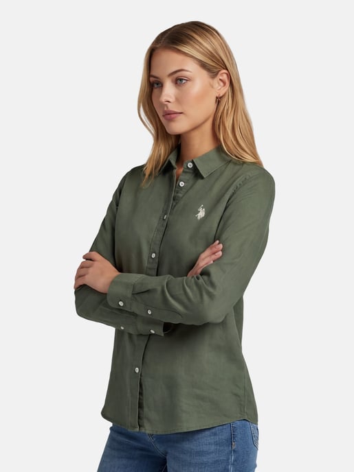 U.S. Polo Assn. dames linnen blouse van linnen-katoenmix - Image 6