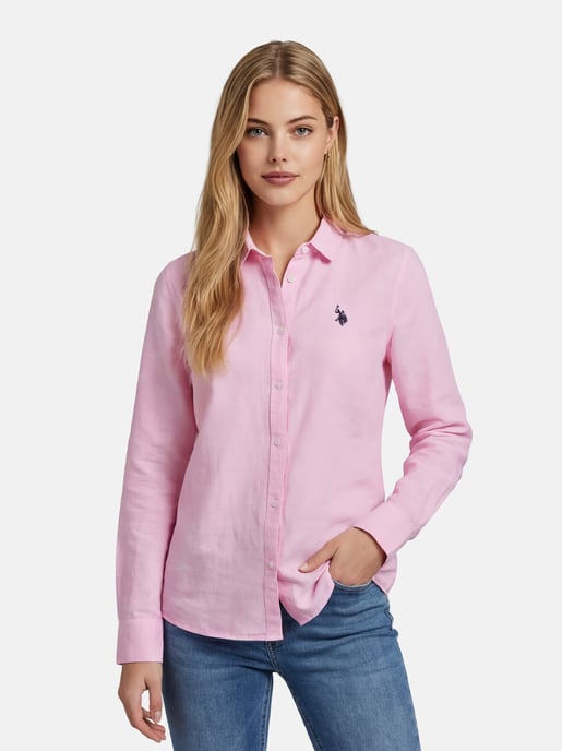 U.S. Polo Assn. dames linnen blouse van linnen-katoenmix - Image 5