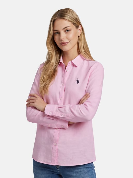 U.S. Polo Assn. dames linnen blouse van linnen-katoenmix - Image 6