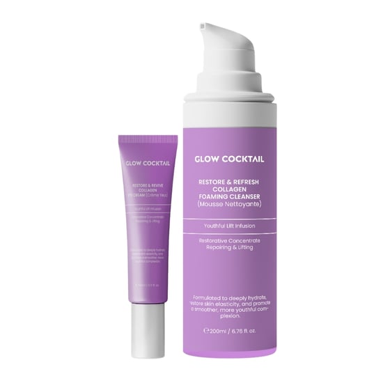 Restore & Refresh Collagen Foaming Cleanser 200ml + Restore & Revive Collagen Eye Cream 15ml - Image 1