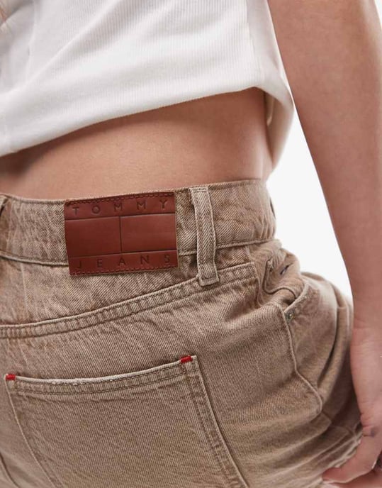 Tommy Jeans denim micro mini skirt in brown wash - Image 4