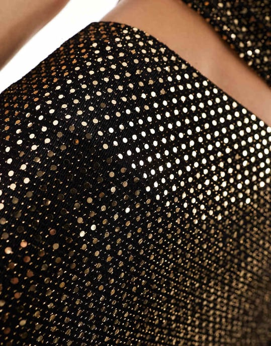 Missyempire maxi kjol med glittrande detaljer i guld - Image 3