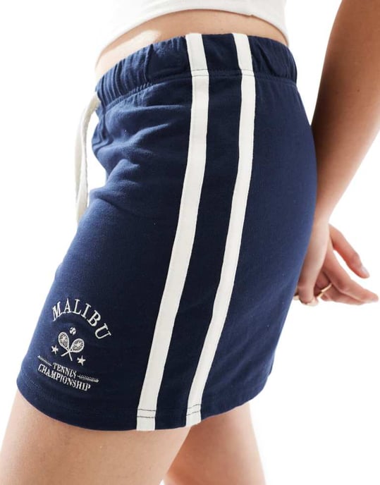 Miss Selfridge sportig minikjolset i marinblå - Image 3