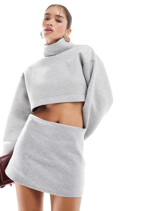 ASOS DESIGN kjol i kolgrå - Image 1
