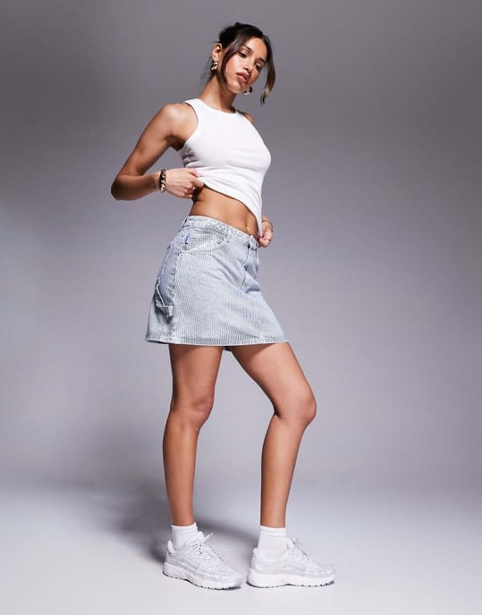 Hugo Blue denim skirt in blue - Image 2
