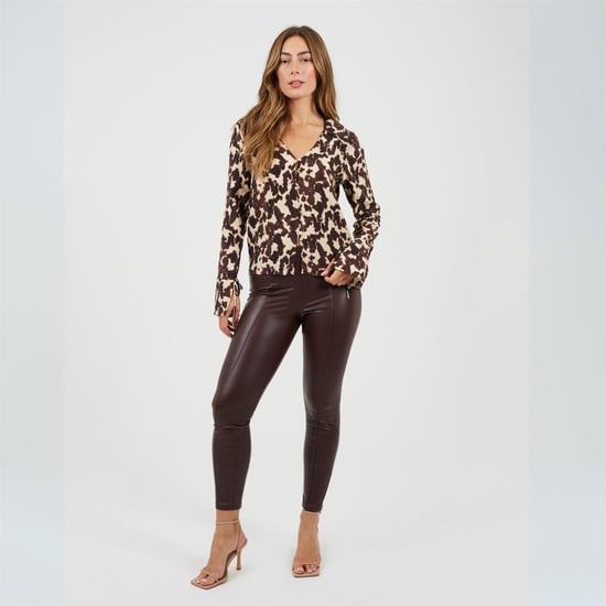 Women's Brave Soul Faux leather Trousers in Dark Chocolate - Image 4