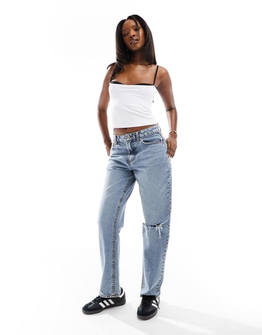 ASOS DESIGN kontrasterande bandeau-top i vitt - Image 4