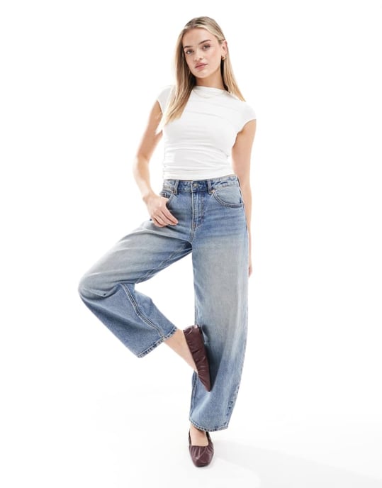 ASOS DESIGN slinky kortärmad baslagertröja i elfenben - Image 2