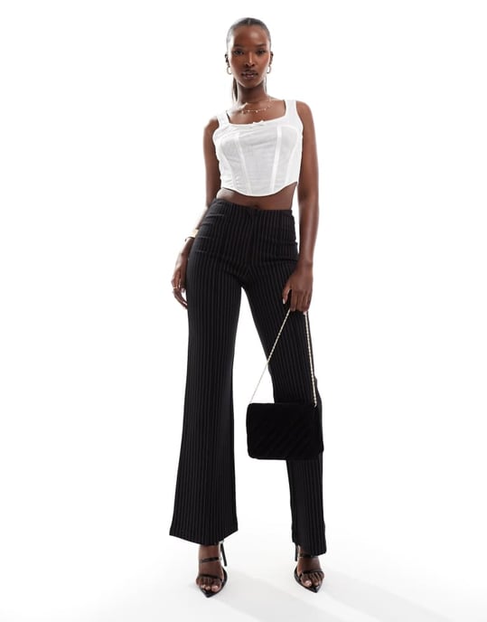 ASOS DESIGN ärmlös mesh korsettopp i vitt - Image 3