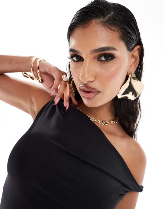 ASOS DESIGN vriden rem bardot-topp i svart - Image 2