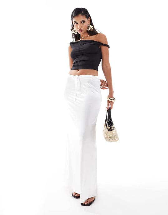 ASOS DESIGN vriden rem bardot-topp i svart - Image 3