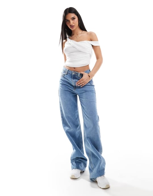 ASOS DESIGN mesh draperad ärmlös topp i vitt - Image 3