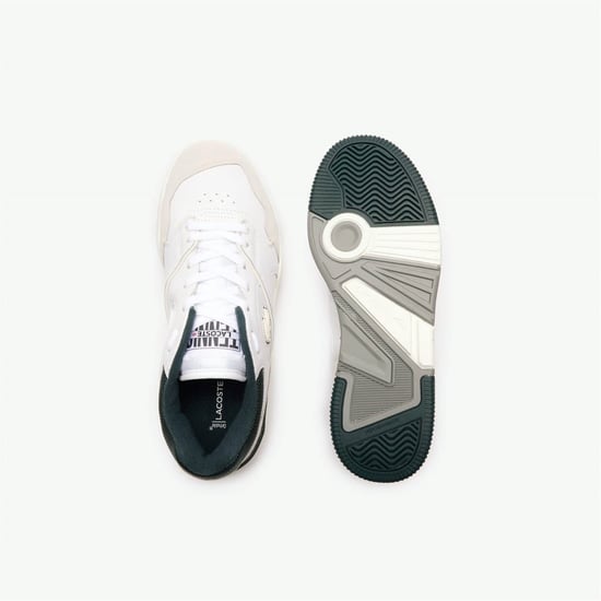 Men's Lacoste Trainers in White/DarkGreen - Image 3