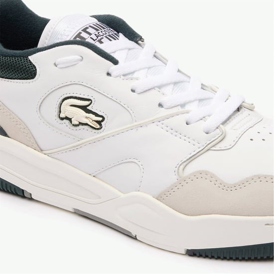 Men's Lacoste Trainers in White/DarkGreen - Image 4