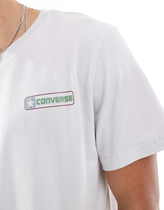 Converse side logo t-shirt in grey - Image 4