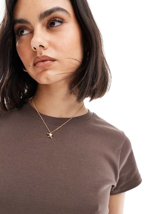 Cotton On fitted 90s baby tee brown - Image 3