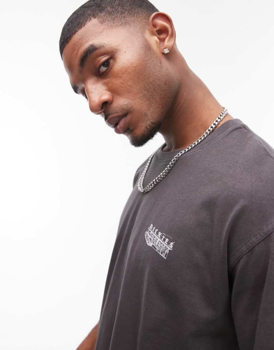 Dickies service station graphic back print t-shirt in black - Image 3