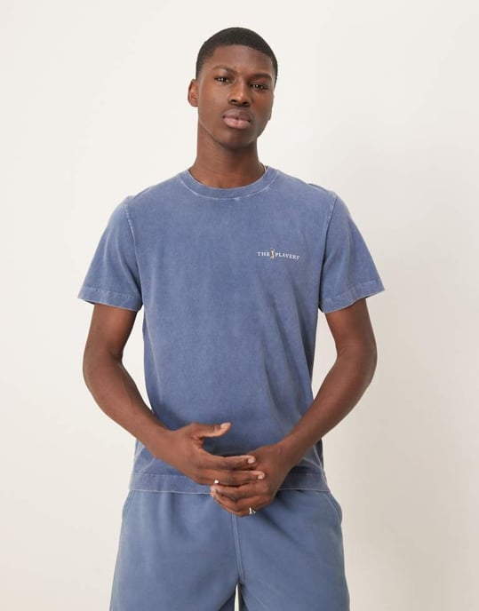 Abercrombie & Fitch motif back detail t-shirt in navy - Image 2