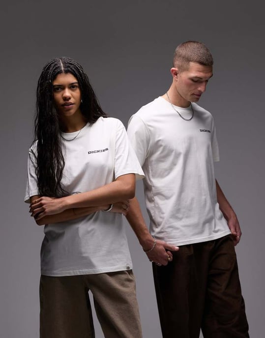 Dickies landscape graphic back print t-shirt in white - Image 3