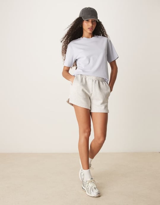 Gina Tricot short sleeve t-shirt in light blue - Image 3