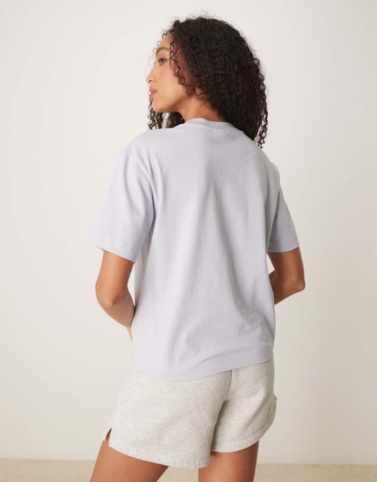 Gina Tricot short sleeve t-shirt in light blue - Image 4
