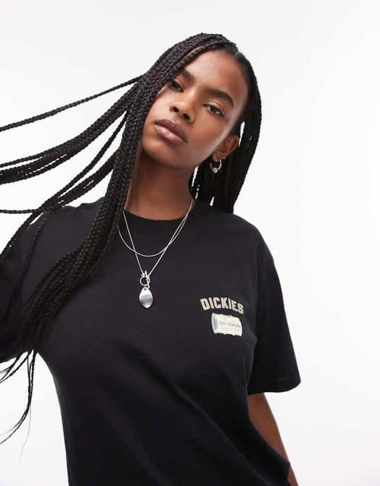 Dickies service screw graphic back print t-shirt in black - Image 4