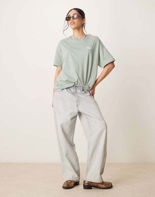 Dickies summerdale oversized t-shirt in light green - Image 3