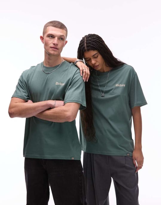Dickies deep rooted graphic back print t-shirt in dark green- exclusive to ASOS - Image 3